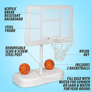 Deluxe Poolside Basketball Goal with Backstop