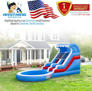 13x12x12 Inflatable Water Slide - Commercial Grade with Blower