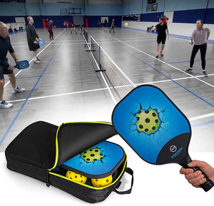 ANYTHING SPORTS - 3 in 1 Pickleball Bundle - Pickleball Net, 4 Carbon Fiber Paddles and 4 Pickleballs