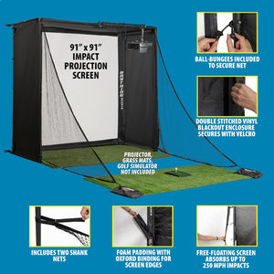 Fold Up Golf Simulator Enclosure