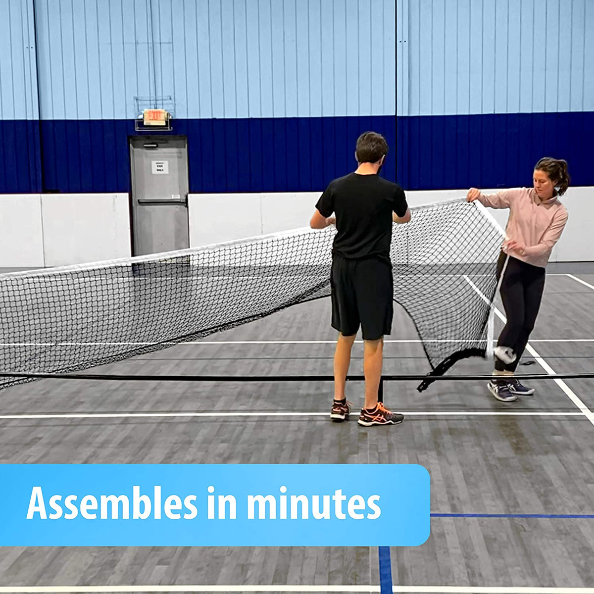 ANYTHING SPORTS - 3 in 1 Pickleball Bundle - Pickleball Net, 4 Carbon Fiber Paddles and 4 Pickleballs