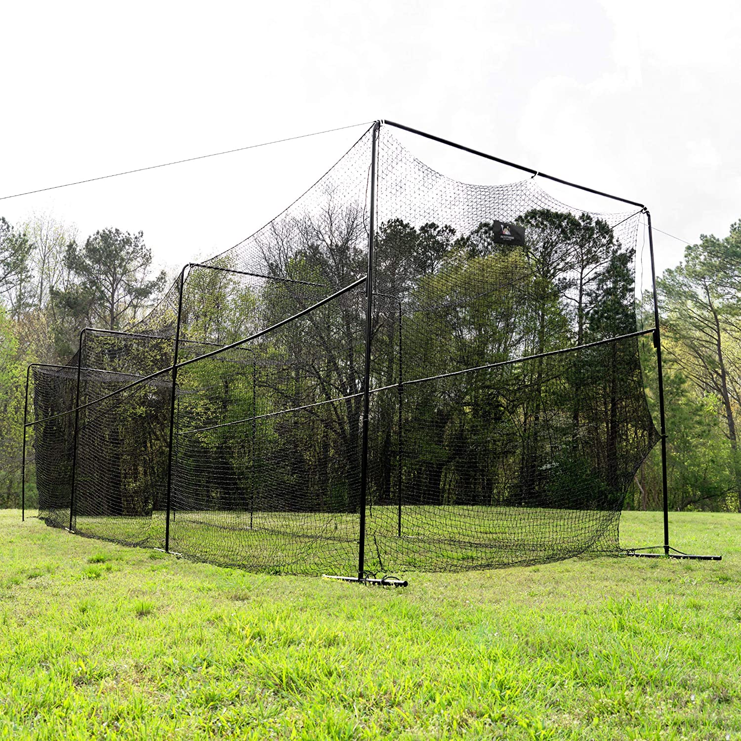 ANYTHING SPORTS 40x10 Feet Collapsable Batting Cage, Full Baseball Batting Cage with Netting and Poles