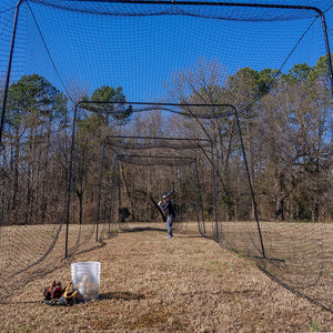 ANYTHING SPORTS - 40 and 60 Foot - Full Batting Cage - Baseball Batting Cage, Softball Batting Cage, Complete Package with Frame and Netting