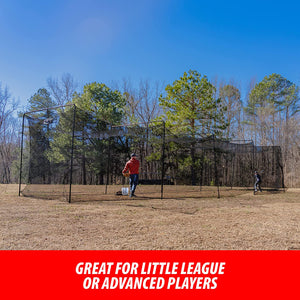 ANYTHING SPORTS - 40 and 60 Foot - Full Batting Cage - Baseball Batting Cage, Softball Batting Cage, Complete Package with Frame and Netting